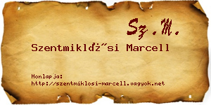 Szentmiklósi Marcell névjegykártya